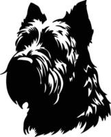 bouvier des flandres silhuett porträtt vektor