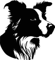 Rand Collie schwarz Silhouette vektor