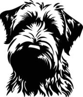 Sanft beschichtet Weizen Terrier Silhouette Porträt vektor