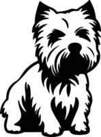 Westen Hochland Weiß Terrier schwarz Silhouette vektor
