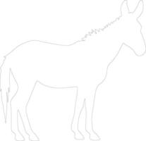 onager Gliederung Silhouette vektor