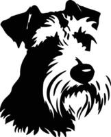 Draht Fuchs Terrier Silhouette Porträt vektor