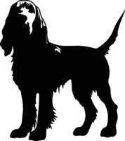 Spinon Italiano schwarz Silhouette vektor