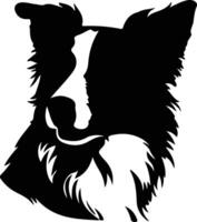 Rand Collie Silhouette Porträt vektor