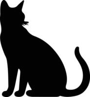 Serengeti Katze schwarz Silhouette vektor