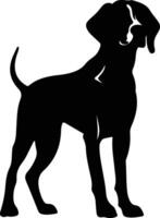 vizsla schwarz Silhouette vektor