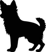 norwegisch Mondhund schwarz Silhouette vektor