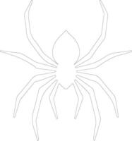 Spindel översikt silhuett vektor