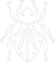 harlekin insekt översikt silhuett vektor