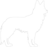 Belgier tervuren Gliederung Silhouette vektor