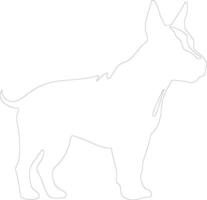 Stier Terrier Gliederung Silhouette vektor