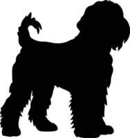 schwarz Russisch Terrier schwarz Silhouette vektor