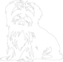 shih tzu Gliederung Silhouette vektor