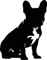 Französisch Bulldogge schwarz Silhouette vektor