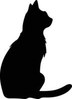 ussuri Katze schwarz Silhouette vektor