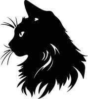 cymrisch Katze Silhouette Porträt vektor