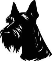 Riese Schnauzer Silhouette Porträt vektor