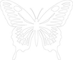 Zebra Schwalbenschwanz Schmetterling Gliederung Silhouette vektor