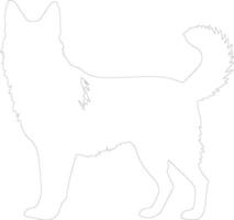 norska lundehund översikt silhuett vektor