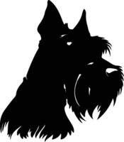 Standard Schnauzer schwarz Silhouette vektor