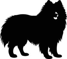 keeshond silhuett porträtt vektor