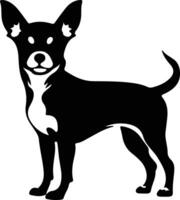 Chihuahua schwarz Silhouette vektor
