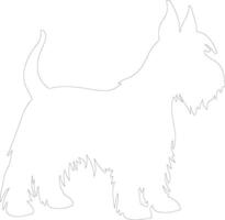 schottisch Terrier Gliederung Silhouette vektor