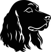 Englisch Cocker Spaniel schwarz Silhouette vektor