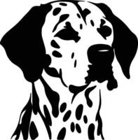 dalmatian silhuett porträtt vektor