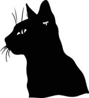 Bombay Katze Silhouette Porträt vektor