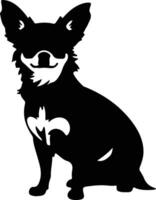 chihuahua svart silhuett vektor