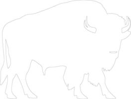 amerikan bison översikt silhuett vektor