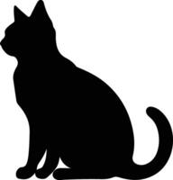 javanisch Katze schwarz Silhouette vektor