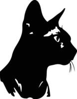 Siamese Katze Silhouette Porträt vektor