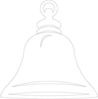 Glocke Symbol Gliederung Silhouette vektor