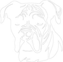 amerikan bulldogg översikt silhuett vektor