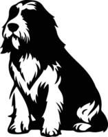 klein Basset Griffon venden schwarz Silhouette vektor