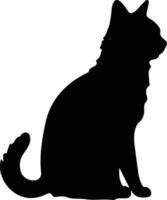 Zypern Katze schwarz Silhouette vektor