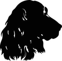 Cocker Spaniel Silhouette Porträt vektor