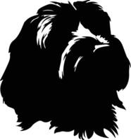 Otterhund Silhouette Porträt vektor