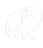 amerikan bison översikt silhuett vektor
