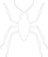 mördare insekt översikt silhuett vektor