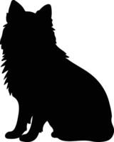 Schipperke schwarz Silhouette vektor