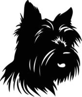 skye terrier svart silhuett vektor