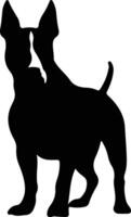 Stier Terrier schwarz Silhouette vektor