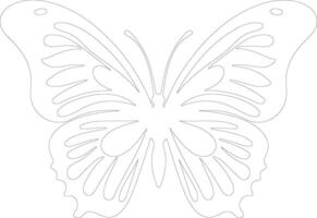 Monarch Schmetterling Gliederung Silhouette vektor
