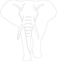 afrikansk elefant översikt silhuett vektor