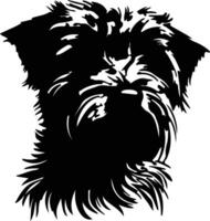 Norfolk Terrier schwarz Silhouette vektor