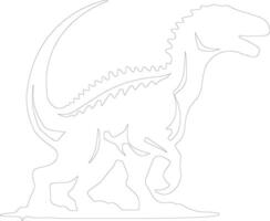 thescelosaurus översikt silhuett vektor