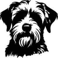 Dandie Dinmont Terrier Silhouette Porträt vektor